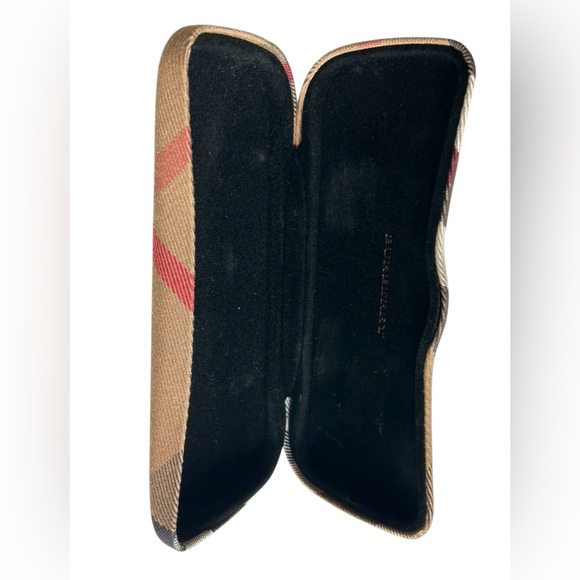 BURBERRY Classic Plaid Checkered Glasses Case - Brown, Black, Red - Picture 5 of 6